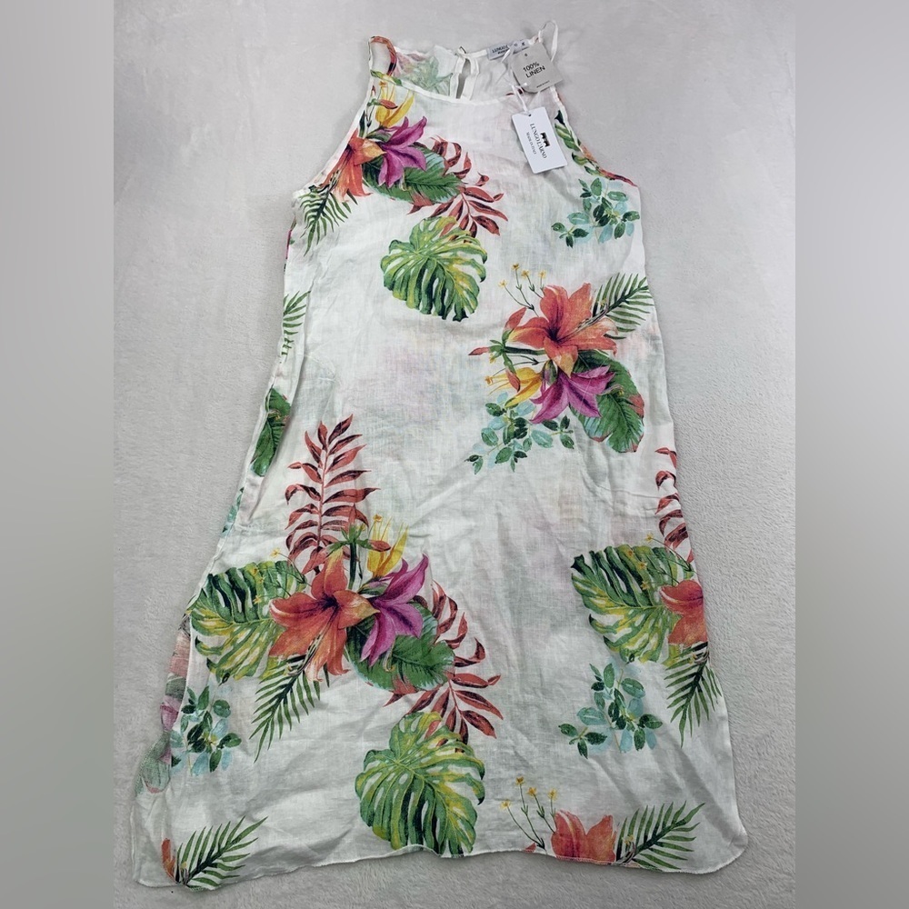 NEW Lungo L'arno M 100% Linen M Italian Made Dress